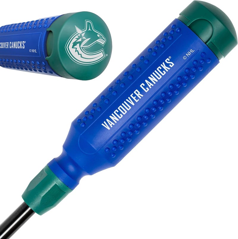 Megapro ® NHL® Team Edition Multi-bit Screwdriver | Officially Licensed NHL® Gear | Durable, Ergonomic, Pro-Grade Screwdriver (Vancouver Canucks®) - Image 1